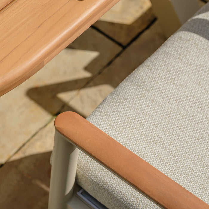 Sicily Rope Weave 8 Seat Rectangular Dining Set - Latte