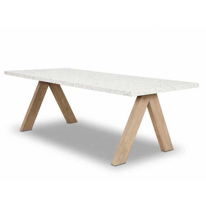 Antigua 8 Seat Rectangular Garden Dining Table - Terrazzo