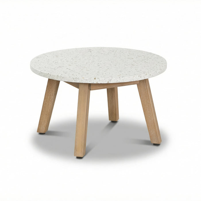 Antigua Small Round Garden Side Table - Terrazzo