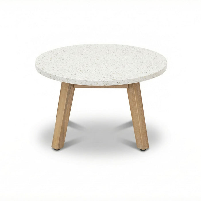 Antigua Small Round Garden Side Table - Terrazzo