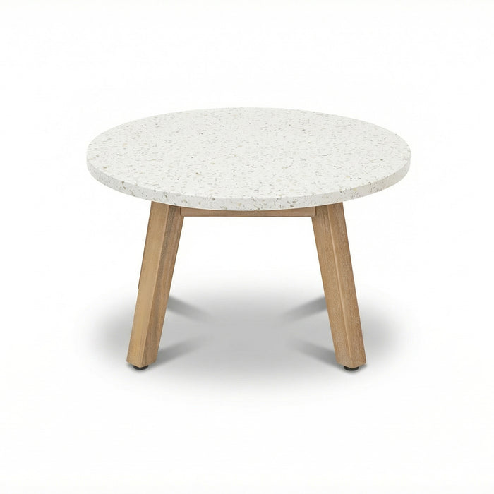 Antigua Small Round Garden Side Table - Terrazzo