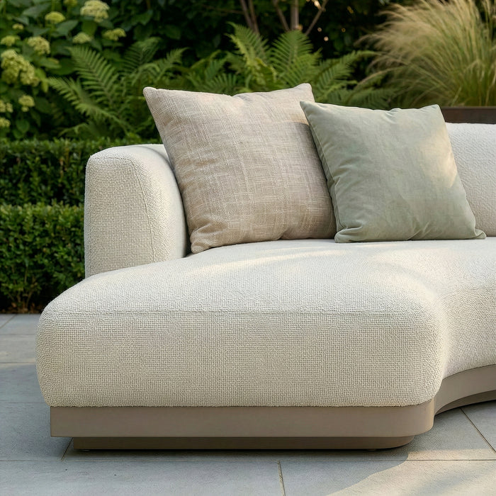 Outdoor Fabric Lyon Large U Shape Sofa Set - Pebble