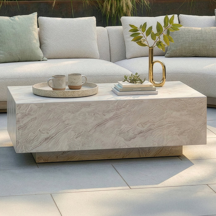 Outdoor Fabric Lyon Small U Shape Sofa Set - Pebble