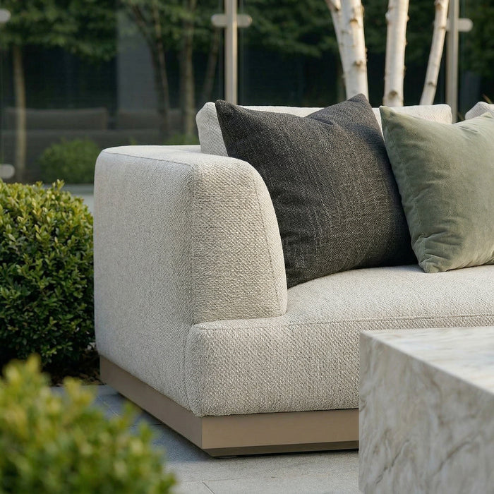 Outdoor Fabric Lyon Large Corner Sofa Set - Pebble
