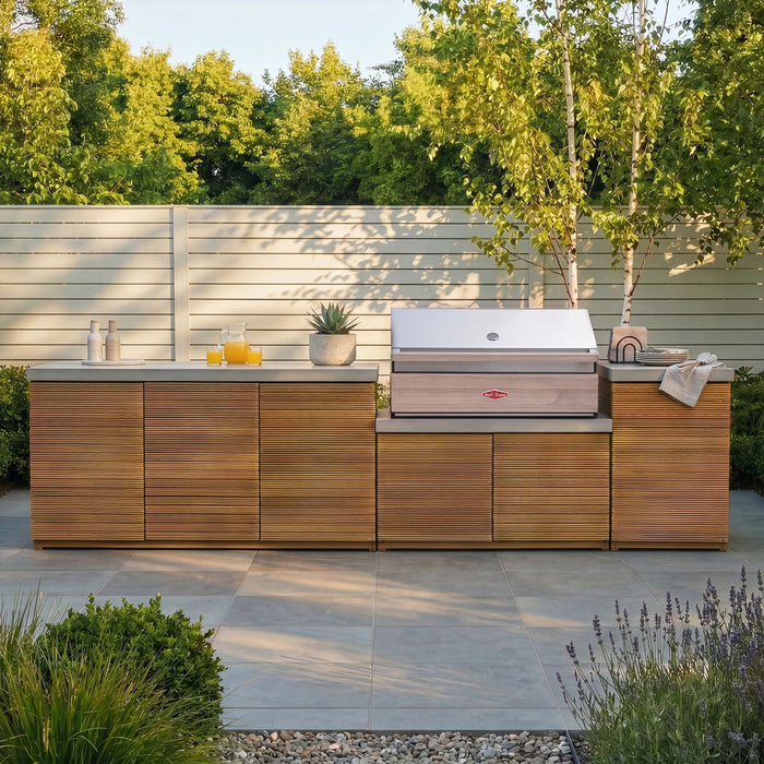 Bali Outdoor Kitchen Storage Units with Beefeater 1500 Series BBQ - Large Configuration