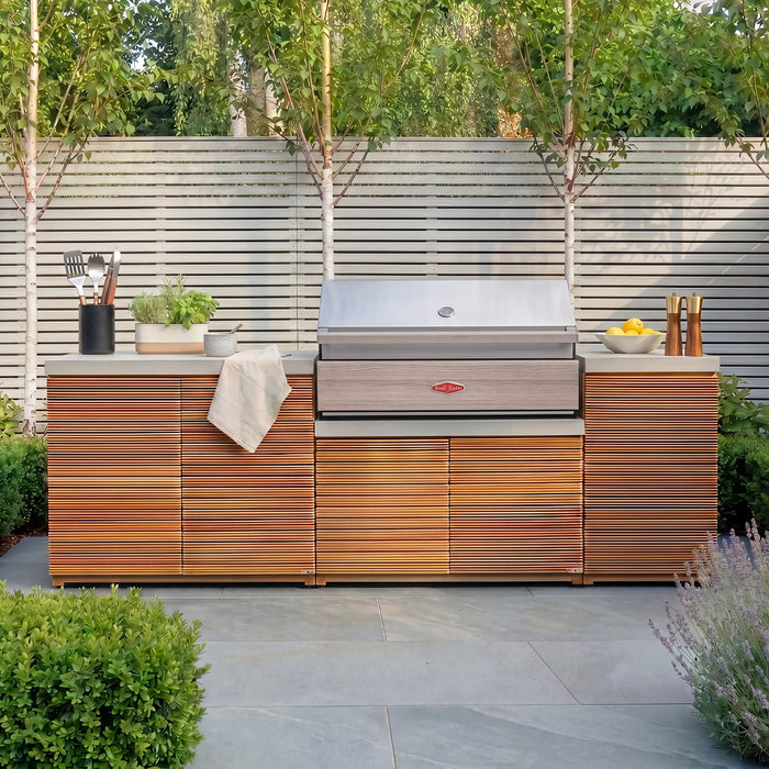 Bali Outdoor Kitchen Storage Units with Beefeater 1500 Series BBQ - Medium Configuration
