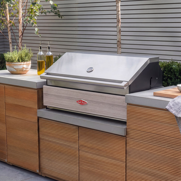 Bali Outdoor Kitchen Storage Units with Beefeater 1500 Series BBQ - Medium Configuration