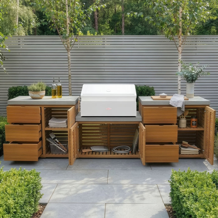 Bali Outdoor Kitchen Storage Unit - Double Configuration