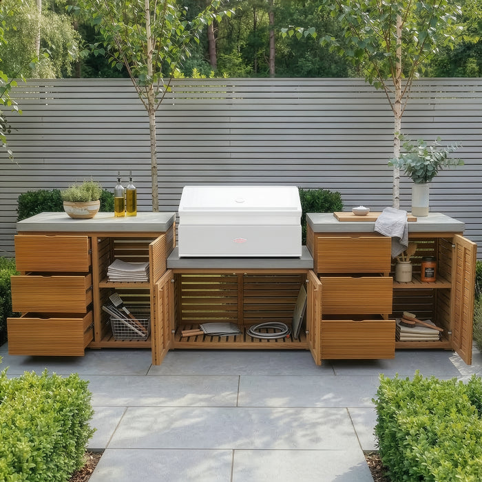 Bali Outdoor Kitchen Storage Unit - Double Configuration