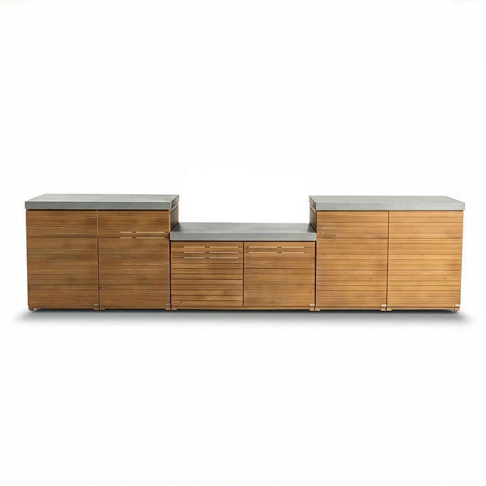 Bali Outdoor Kitchen Storage Unit - Double Configuration
