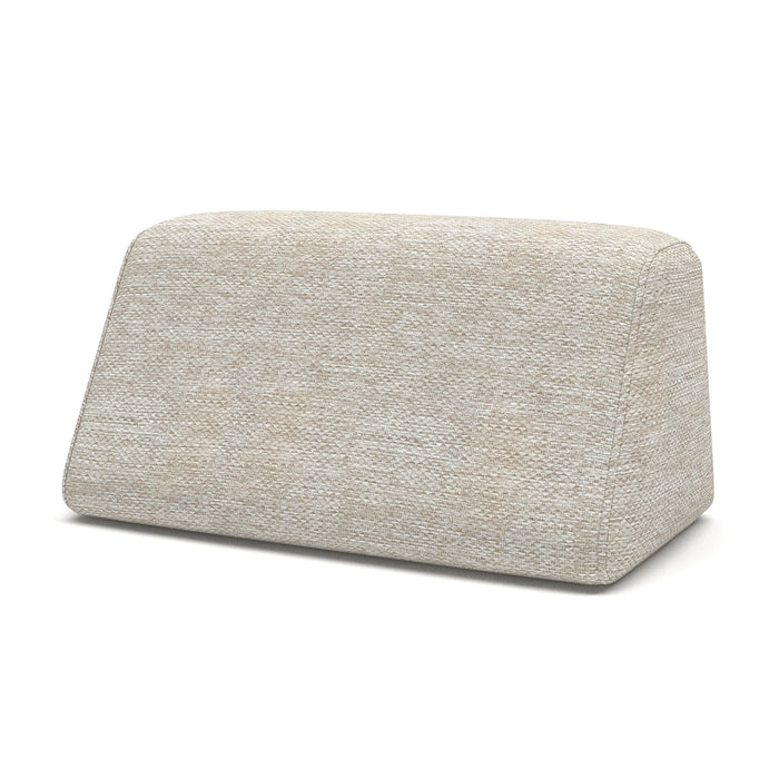 Outdoor Fabric Cannes Small Corner Sofa Set with Rectangular Marble Effect Coffee Table - Pebble