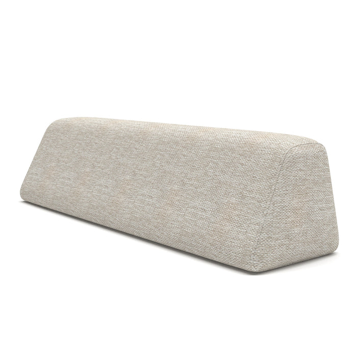 Outdoor Fabric Cannes Small Corner Sofa Set with Rectangular Marble Effect Coffee Table - Pebble