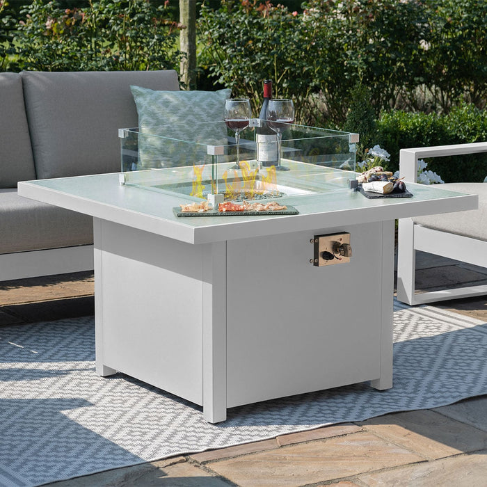 Amalfi/New York Aluminium Square Fire Pit Table