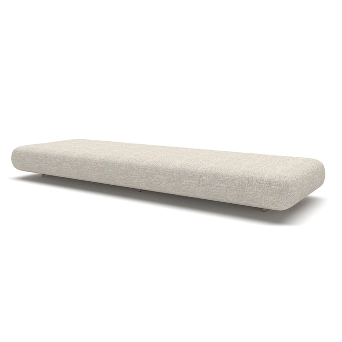 Outdoor Fabric Cannes Large Corner Sofa Set with Rectangular Marble Effect Coffee Table - Pebble