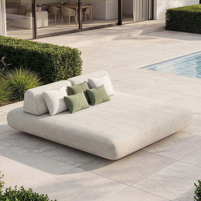 Outdoor Fabric Cannes Daybed - Pebble