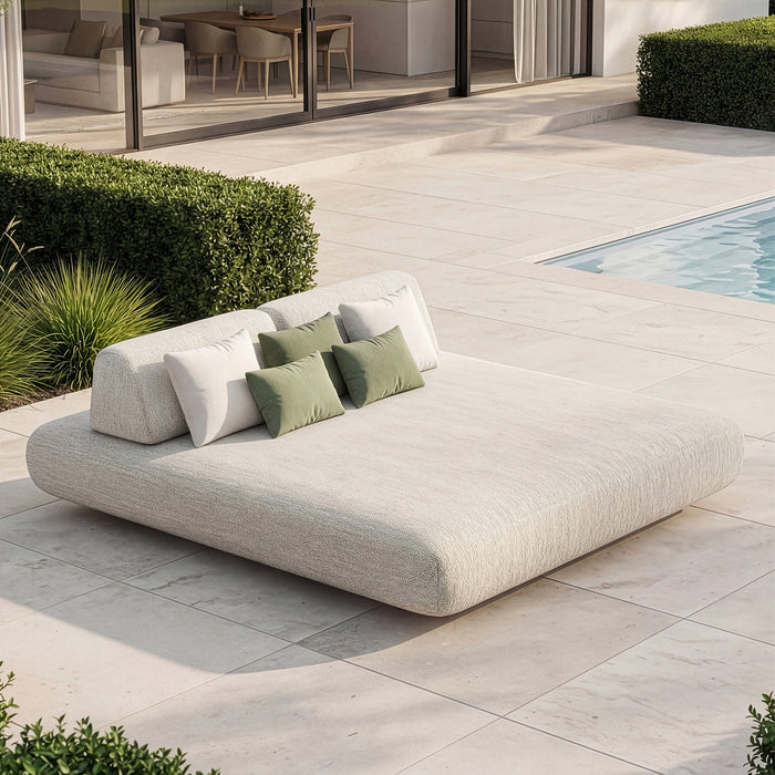 Outdoor Fabric Cannes Daybed - Pebble