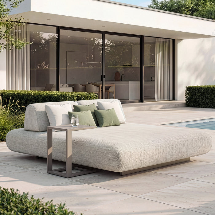 Outdoor Fabric Cannes Daybed - Pebble