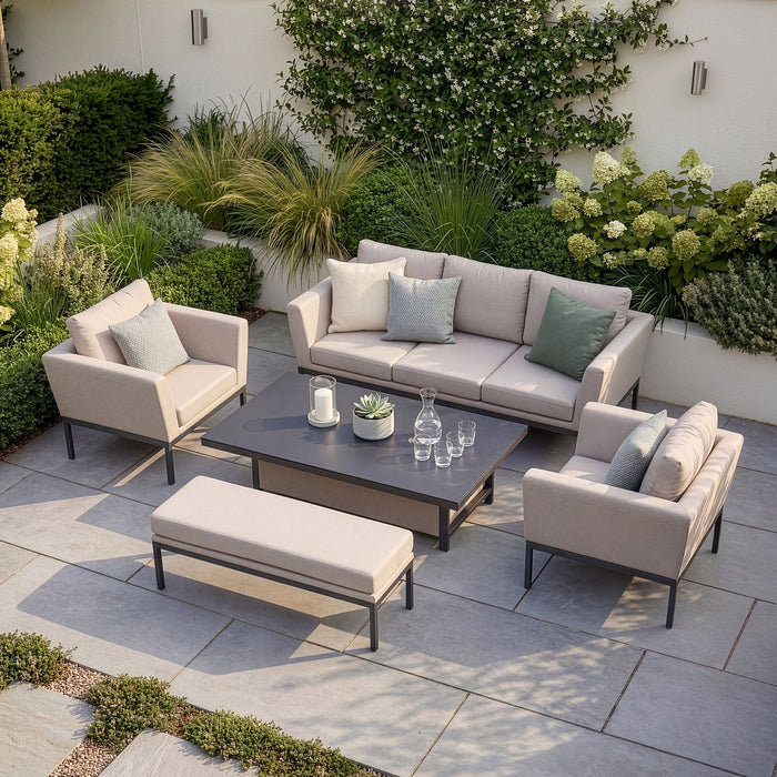 Outdoor Fabric Pulse 3 Seat Sofa Set with Rising Table