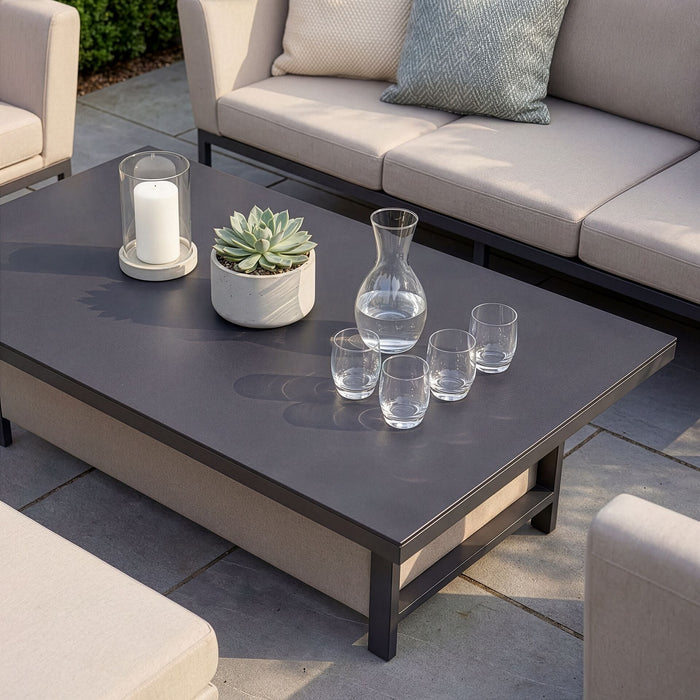 Outdoor Fabric Pulse 3 Seat Sofa Set with Rising Table