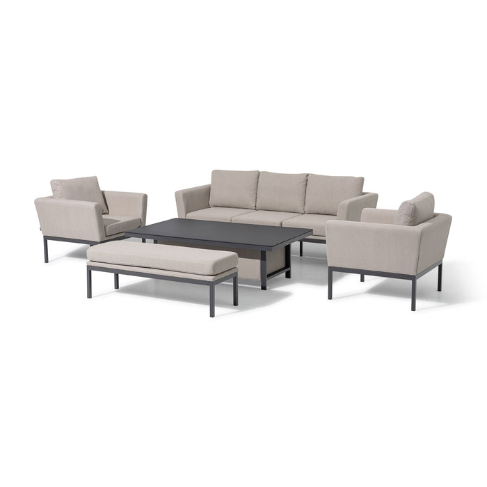 Outdoor Fabric Pulse 3 Seat Sofa Set with Rising Table