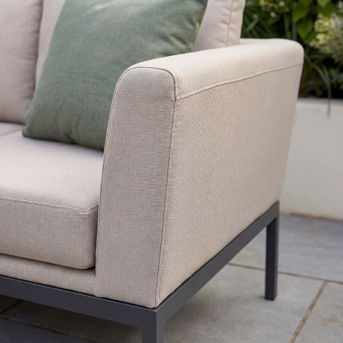 Outdoor Fabric Pulse Deluxe Square Corner Dining Set with Rising Table