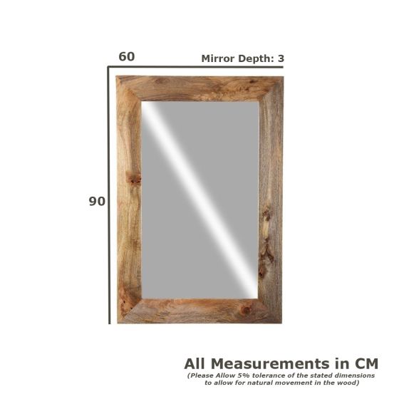 Acre & Artisan Light Solid Wood Medium Mirror 304 (60cm)