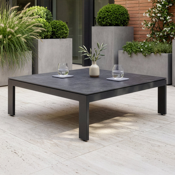 Ibiza Aluminium Square Coffee Table - Grey