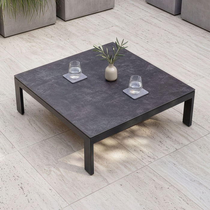 Ibiza Aluminium Square Coffee Table - Grey