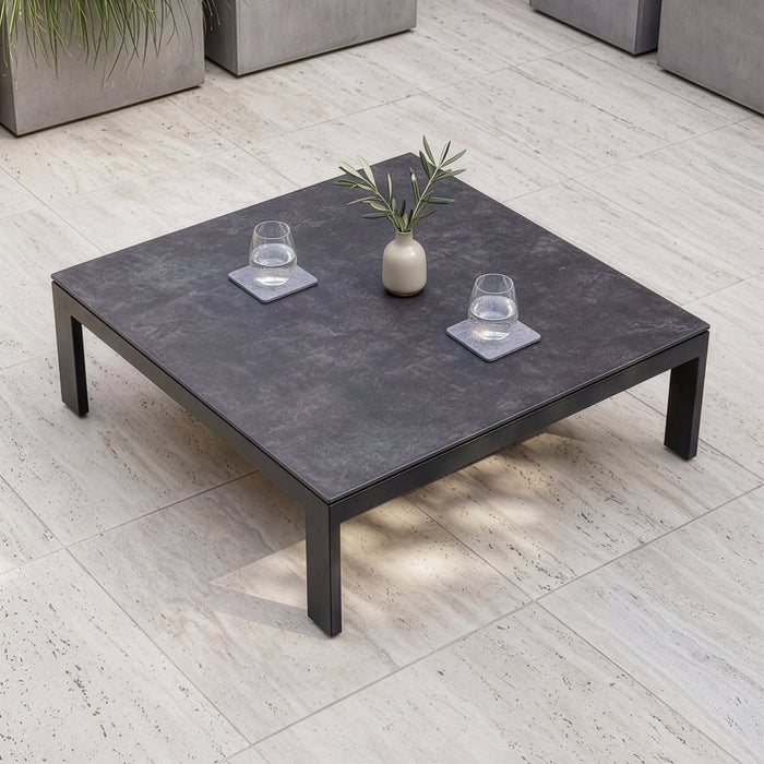 Ibiza Aluminium Square Coffee Table - Grey