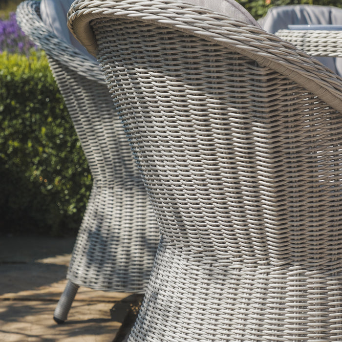 Antigua 6 Seat Round Dining Set with Oxford Heritage Rattan Dining Chairs