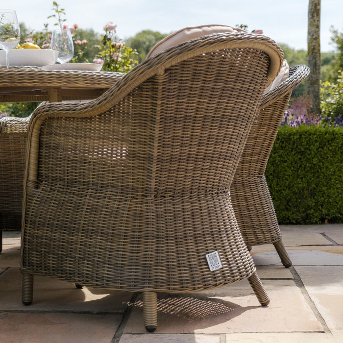 Antigua 8 Seat Rectangular Dining Set with Winchester Heritage Rattan Dining Chairs