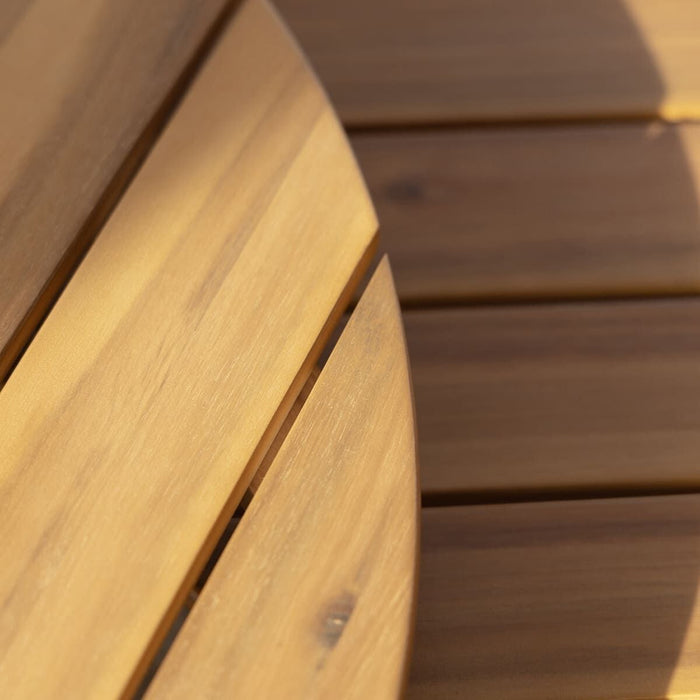 Porto Acacia Wood Round Side Table