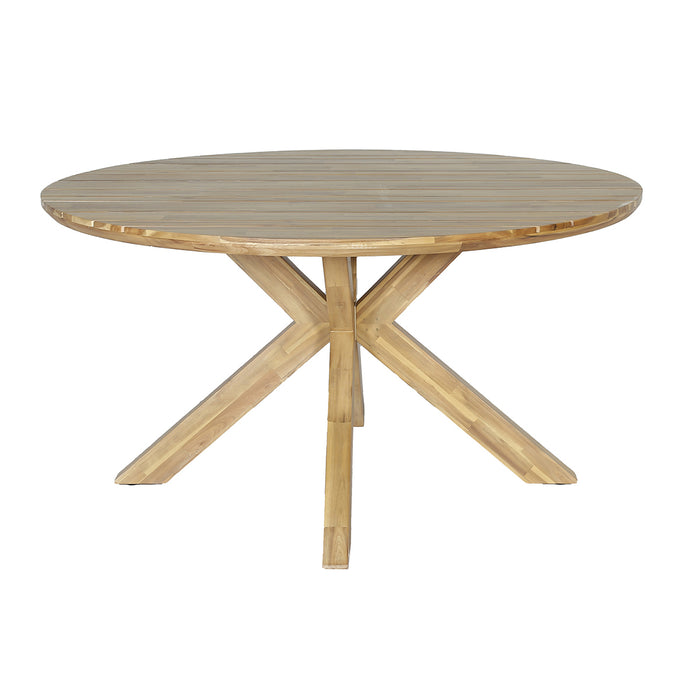 Porto Acacia Wood 4-6 Seat Round Dining Table