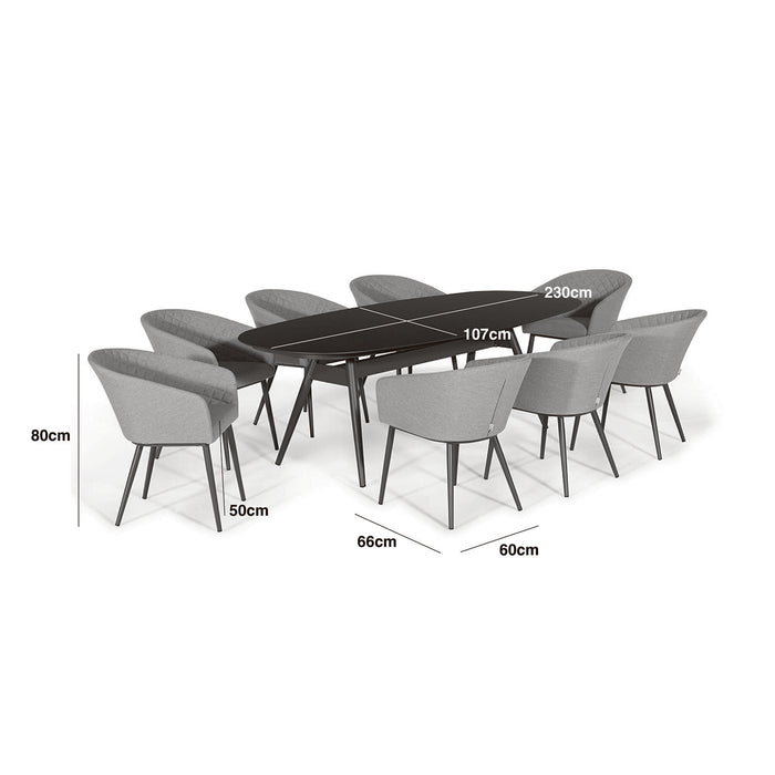 Outdoor Fabric Ambition 8 Seat Oval Dining Set