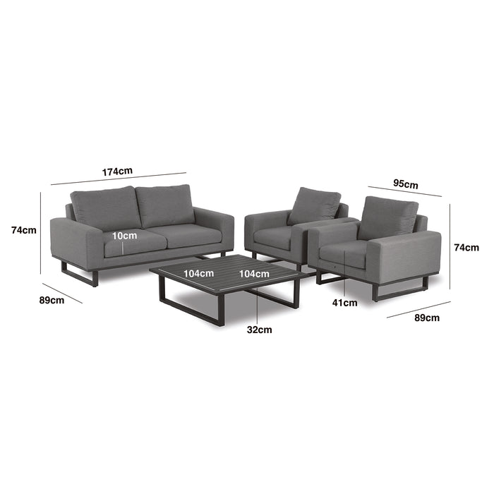 Outdoor Fabric Ethos 2 Seat Sofa Set