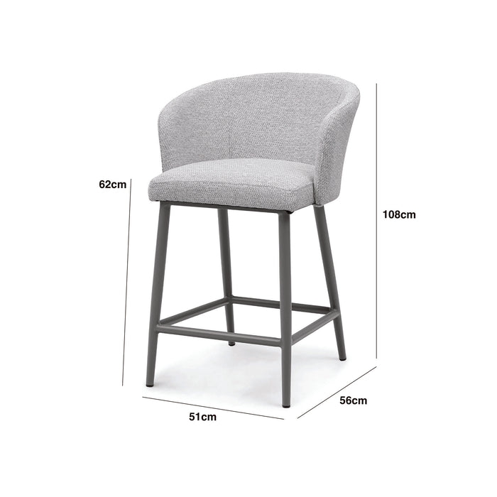 Outdoor Fabric Small Zen Bar Stool