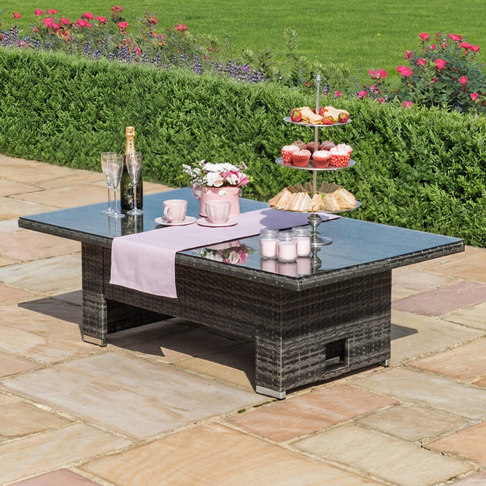 Kingston Rattan Rising Table - Grey (Table Only)