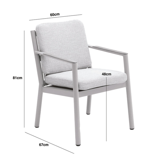 Sicily Rope Weave 8 Seat Rectangular Dining Set - Latte