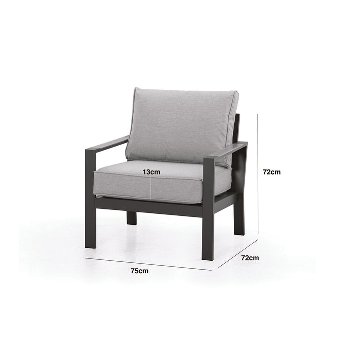 Montreal Aluminium Garden Armchair - Cool Linen