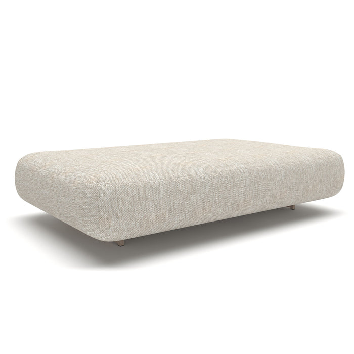 Outdoor Fabric Cannes Small Corner Sofa Set with Round Marble Effect Coffee Table - Pebble