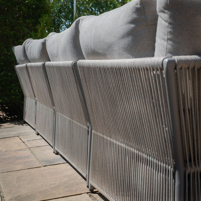 Maldives Rope Weave U Shaped Corner Sofa Set with Square Rising Table