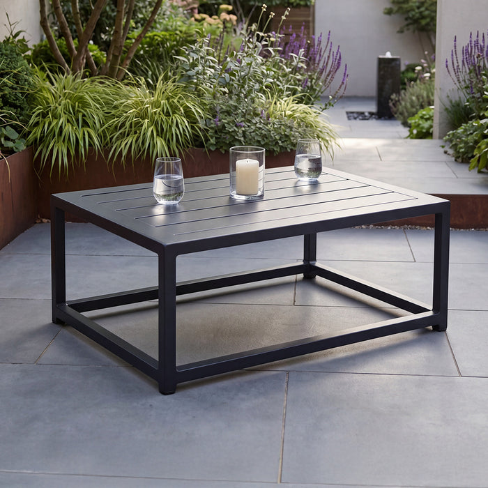Aluminium Pulse Chaise Coffee Table - Grey