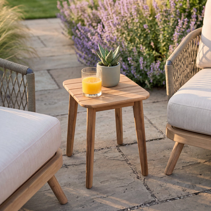 Bali Rope Weave Lounge Set with Square Side Table