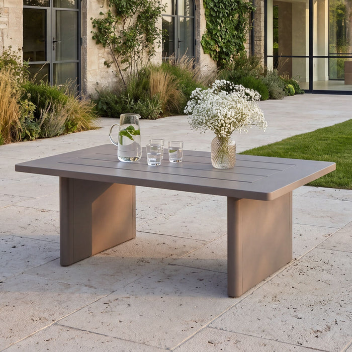 Metro Aluminium Rectangular Garden Coffee Table - Café