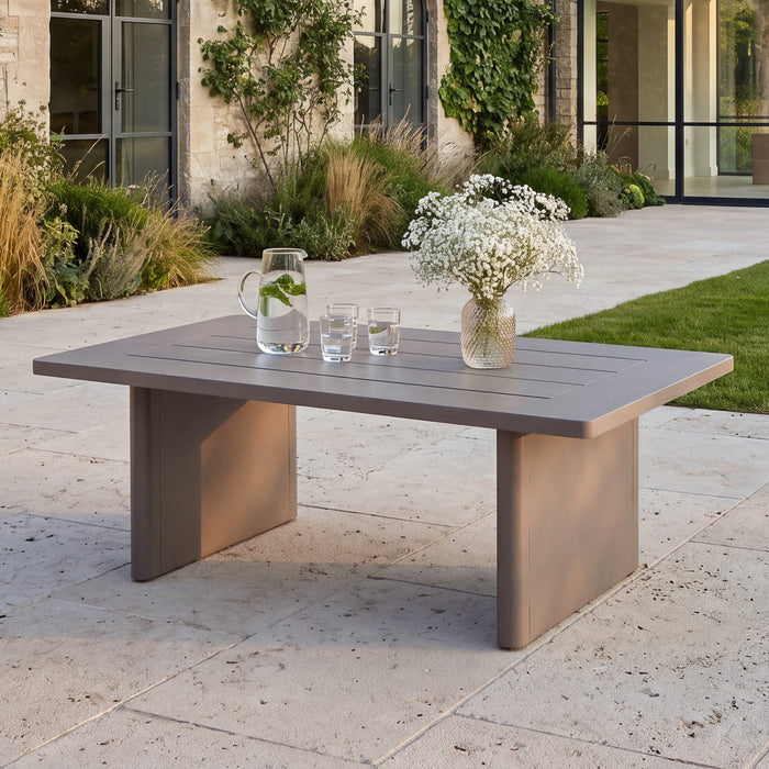 Metro Aluminium Rectangular Garden Coffee Table - CafÃ©