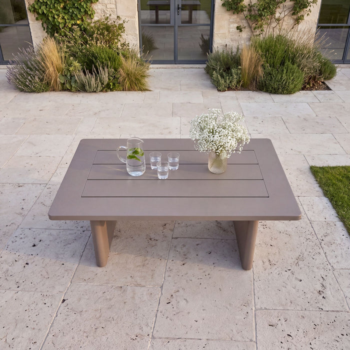 Metro Aluminium Rectangular Garden Coffee Table - Caf