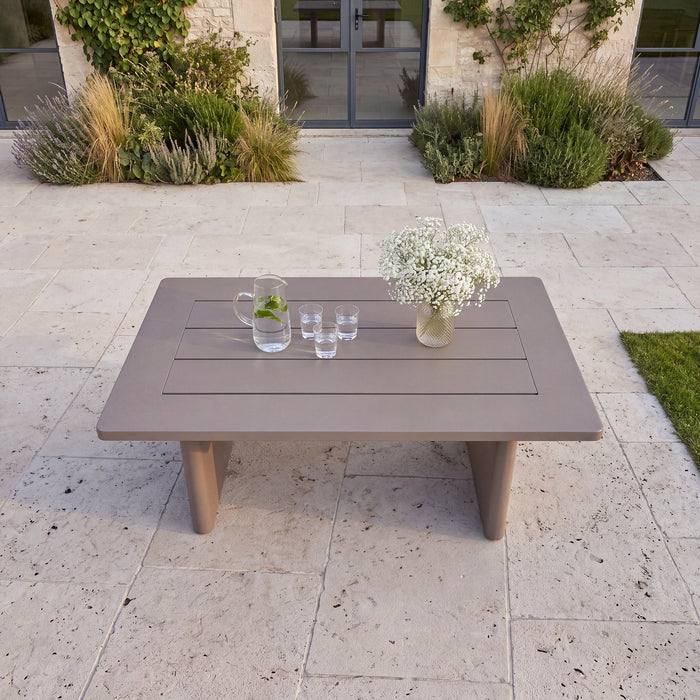 Metro Aluminium Rectangular Garden Coffee Table - CafÃ©