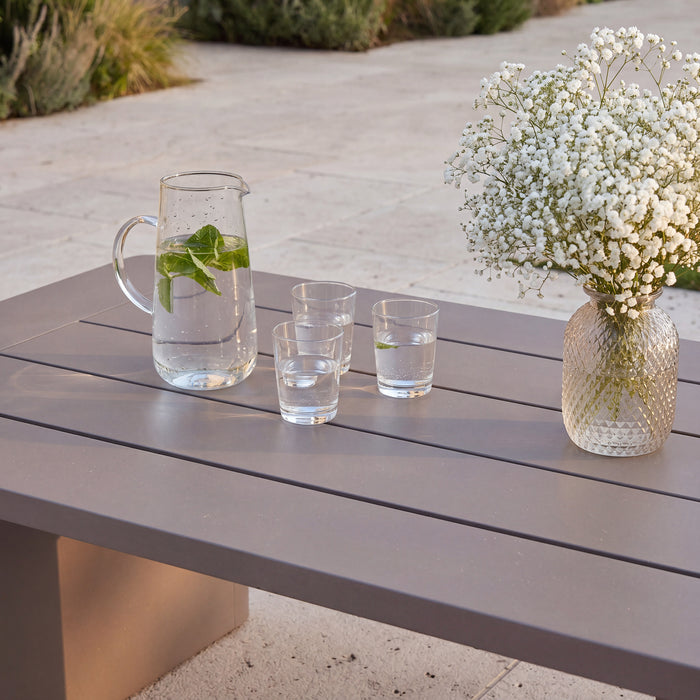Metro Aluminium Rectangular Garden Coffee Table - CafÃ©