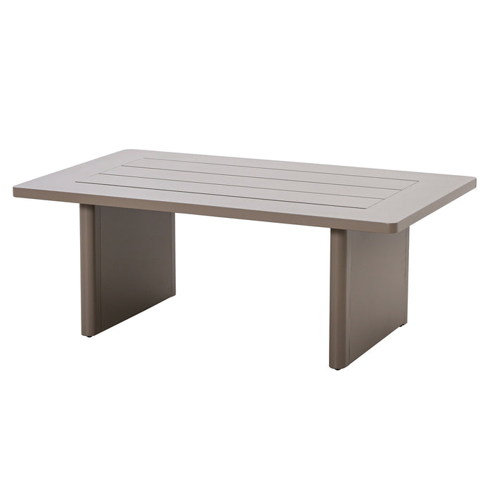 Metro Aluminium Rectangular Garden Coffee Table - Caf