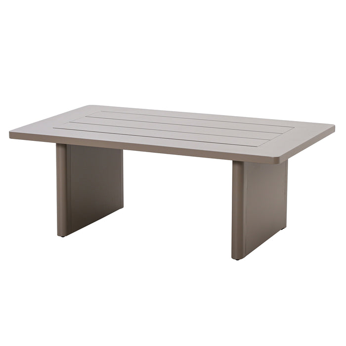Metro Aluminium Rectangular Garden Coffee Table - CafÃ©